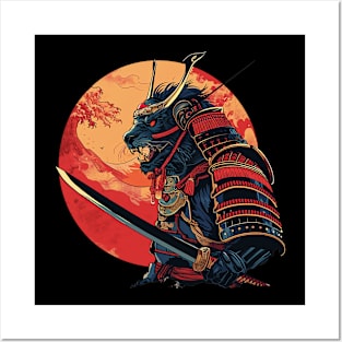 samurai animal Posters and Art